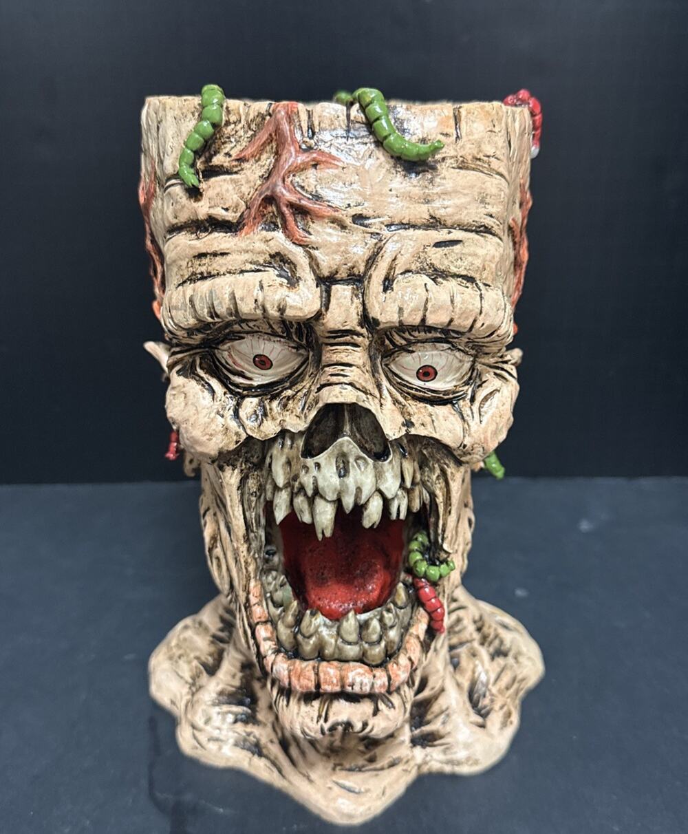 Zombie Undead Monster Head Chip Dip Candy Halloween Party Bowl Vintage Spencers